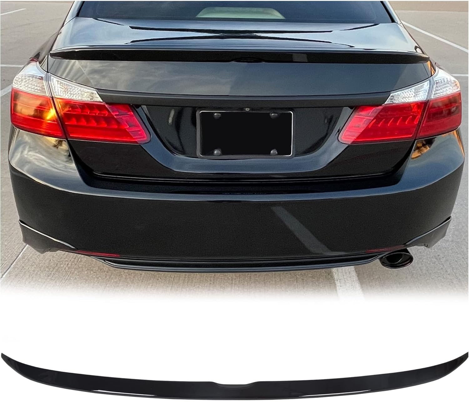 ECOTRIC Rear Trunk Spoiler Wing Compatible with 2013-2017 Honda Accord 4 Door Sedan
