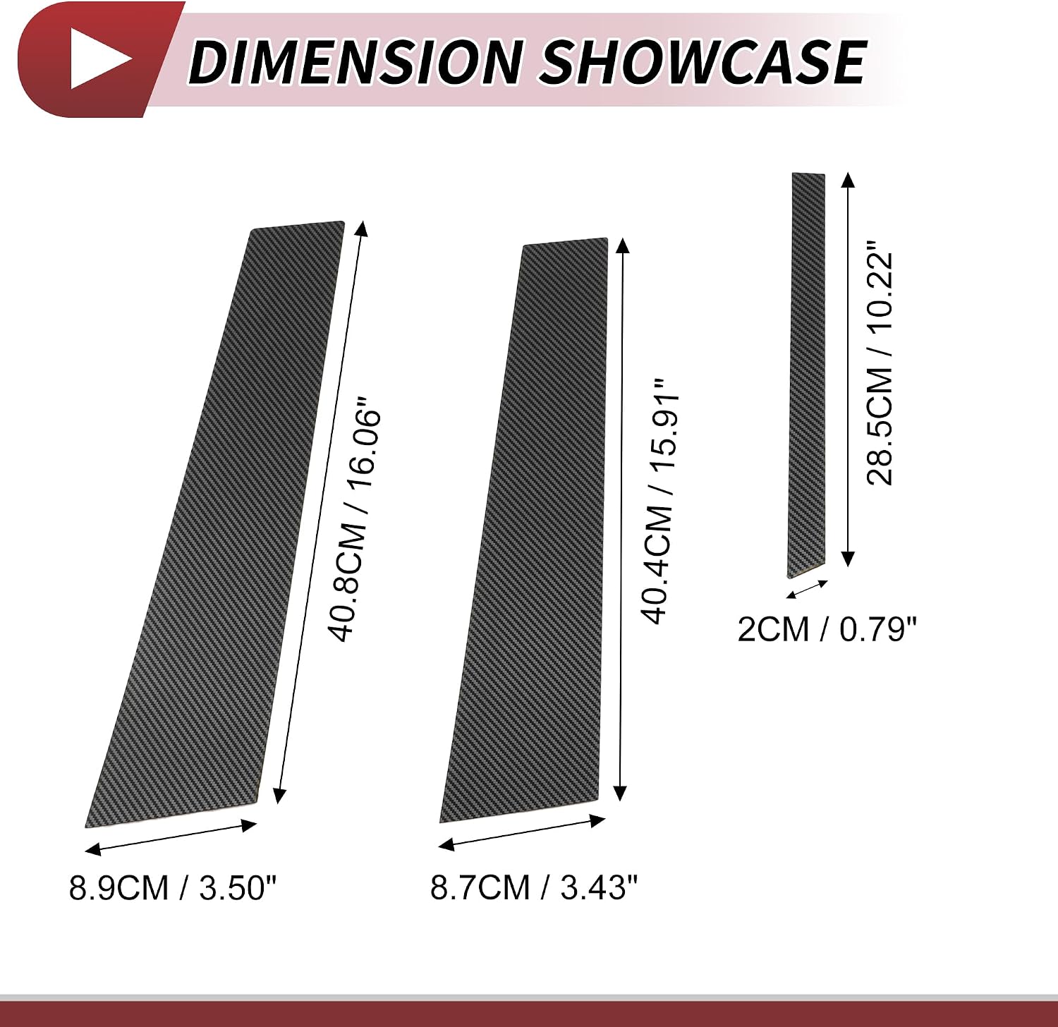 6 Pcs Door Pillar Window Trim for Mercedes E-Class 2010-2015 Front Rear Left Right Anti Scratch Sticker Pillar Posts Door Outer Exterior Cover Carbon Fiber Pattern Black