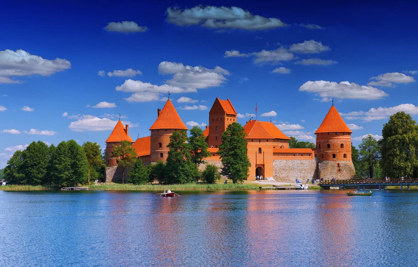 Puzzle 2000 Pieces, Lithuania Castle Trakai Sea Galve Custom Puzzle 100x70CM
