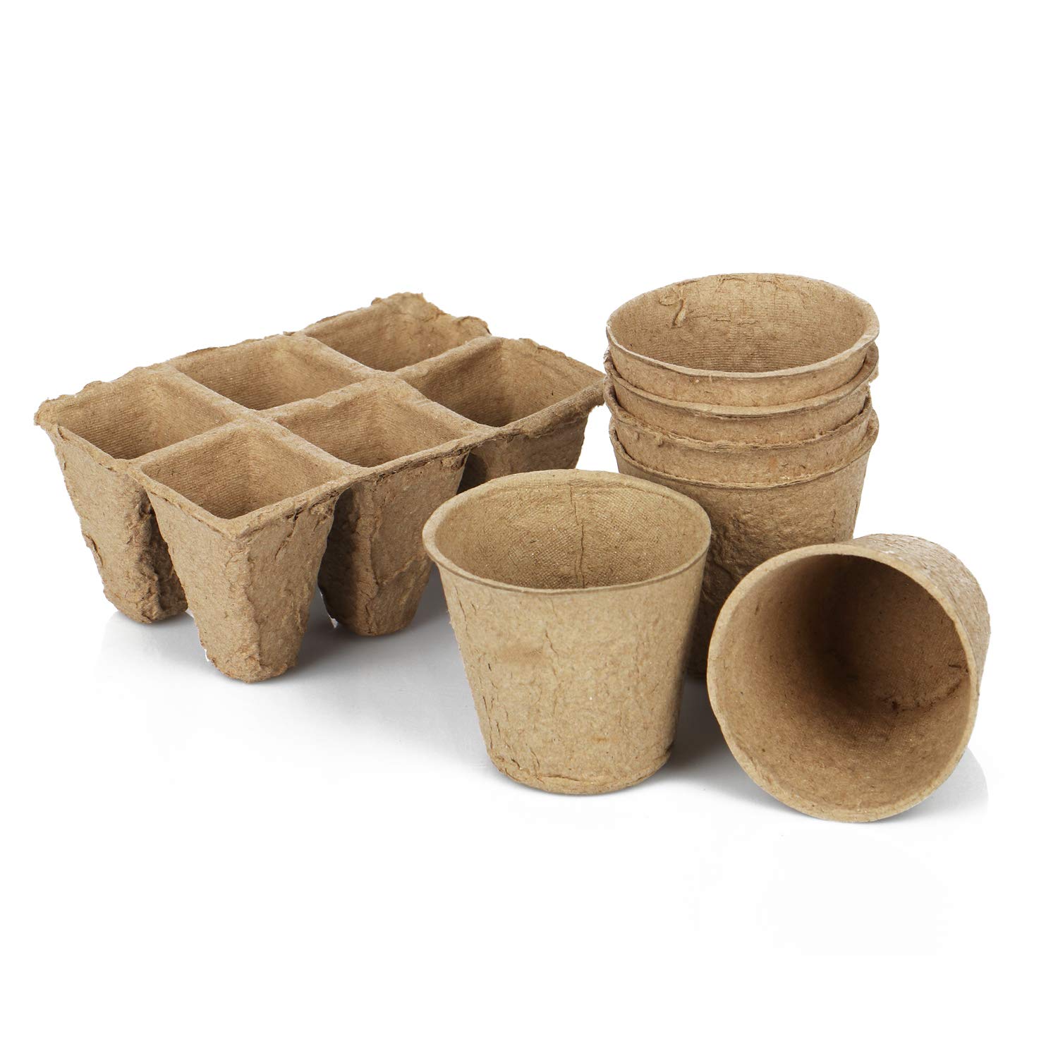 com-four® szklarnia pokojowa do hodowli roślin, zestaw do uprawy, krążki kokosowe do kiełkowania 34-teilig - Anzuchtset Mix