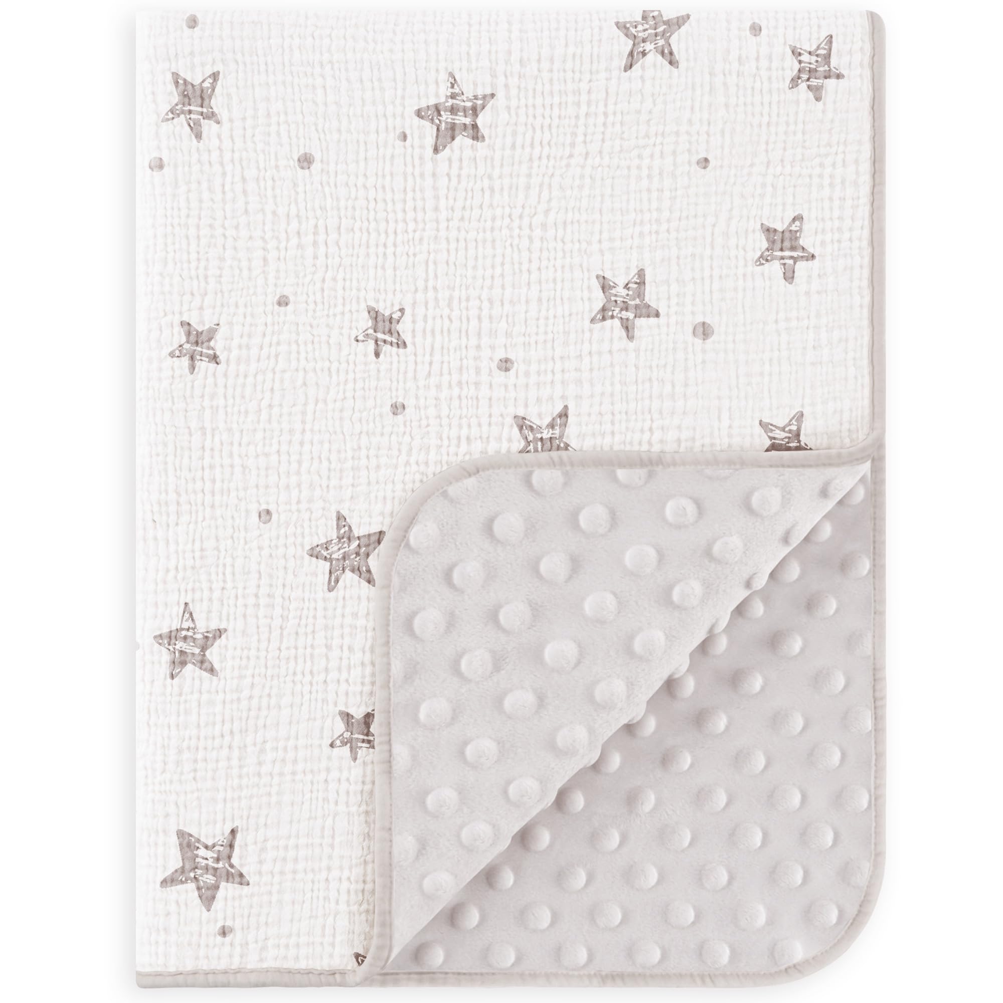 Susurration Babydecke Baumwolle Baby Decken Neugeborenen, Weiche Krabbeldecke 75x100cm,Multifunktional Minky Kuscheldecke für Kleinkinder Mädchen Junge
