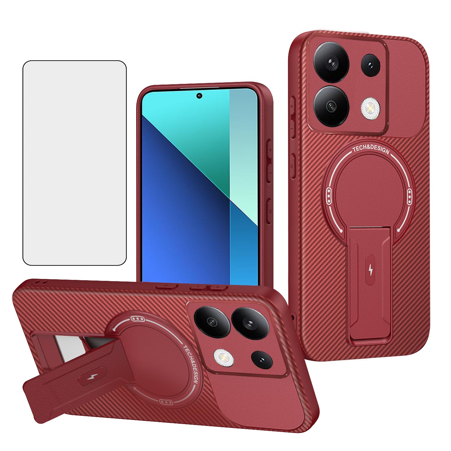 Coque Xiaomi Redmi Note 13 4G Asuwish antichoc silicone souple carbone Note 13 - 8