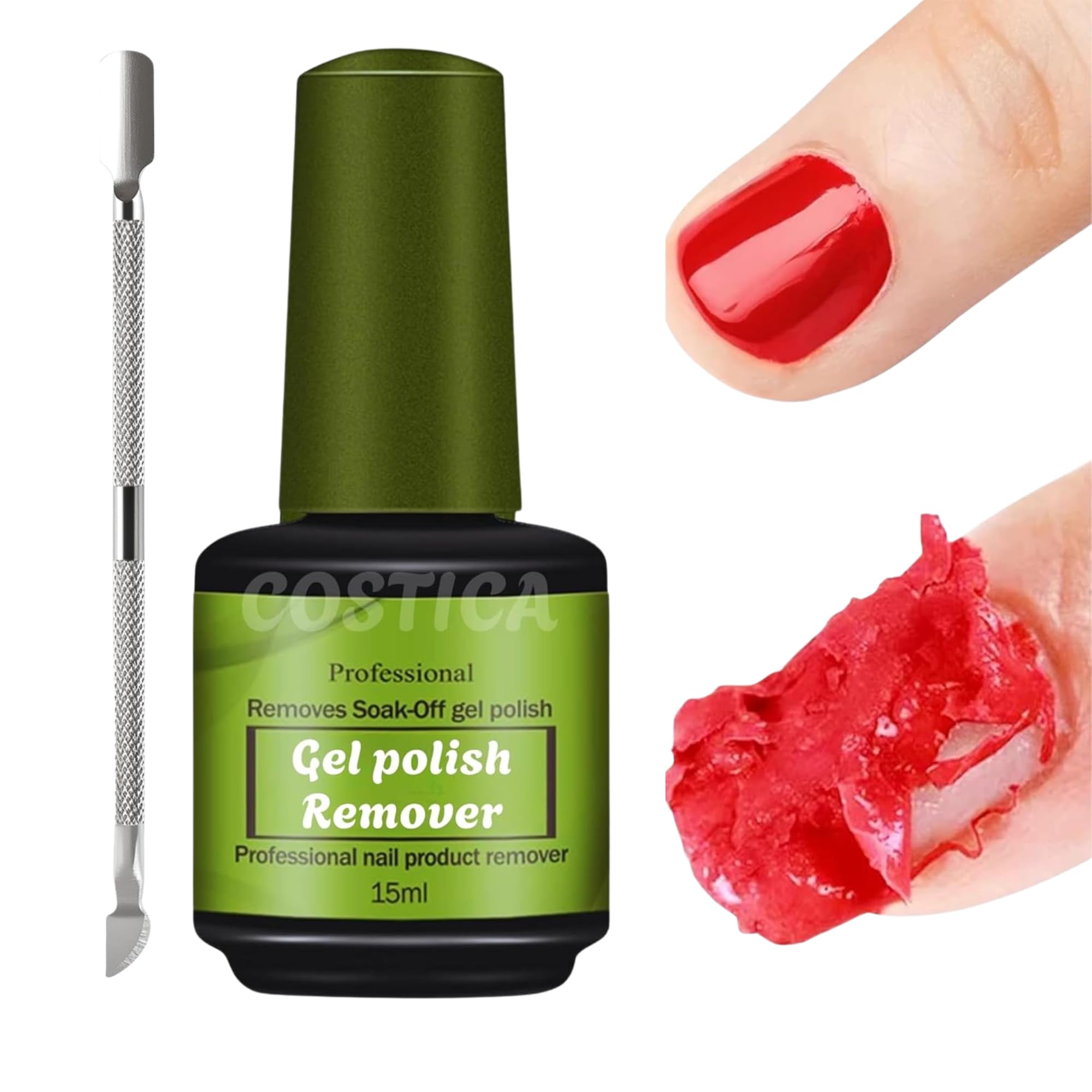 15ML Gel Nail Polish Remover | Professional Quick & Easy Remover in 2-3 Minutes, Acetone-free, Liquid | WITH PUSHER |-image-42