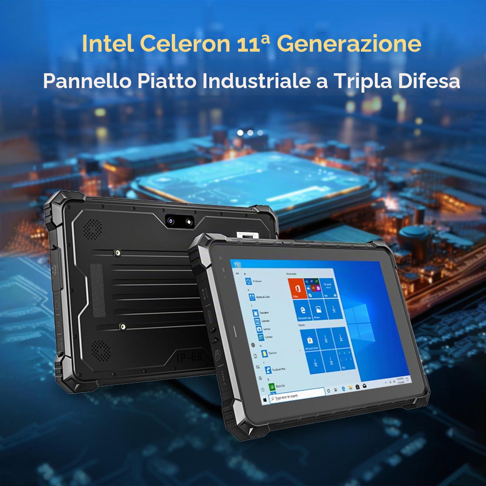 Intel N5100 - Tablet robusto da 8", Windows 11, 8 GB + 128 GB, Intel N5100, GPS, resistente, per lavoro all'aperto, Bluetooth 5.1, Dual Wi-Fi per campo di lavoro aziendale (4G)
