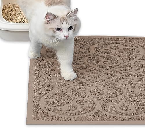PetLike - Alfombrilla que atrapa la arena cuando los gatos salen de la caja de arena, alfombrilla que pueden usar los gatos para comer, es suave