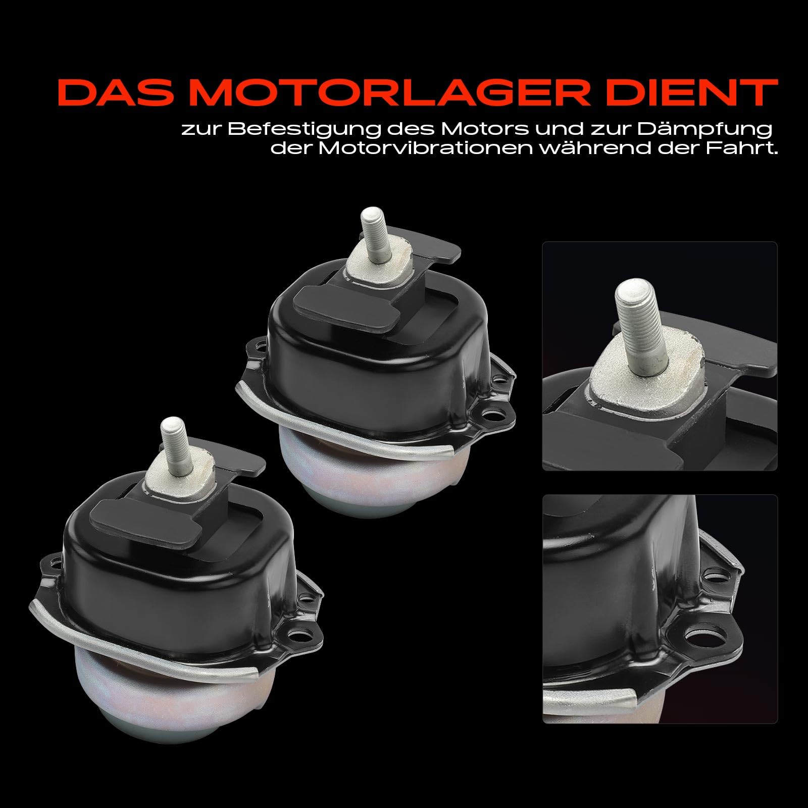 Frankberg 2x Soporte del Motor Delantero Compatible con X5 E70 3.0 xDrive30i-xDrive40i X5 F15 F85 xDrive35i X6 E71 E72 xDrive35i X6 F16 F86 xDrive35i Replace# 22116865145