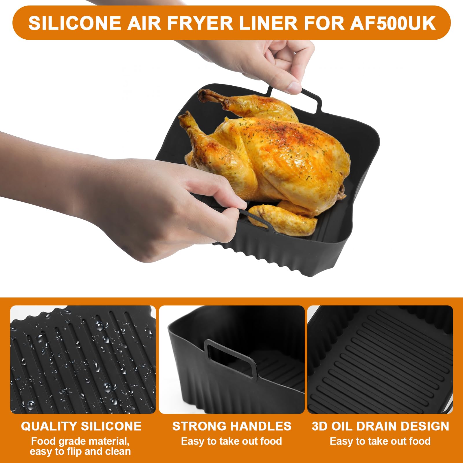 Moule Silicone Air Fryer Pour Ninja Af500Eu,Accessoires Air Fryer Ninja