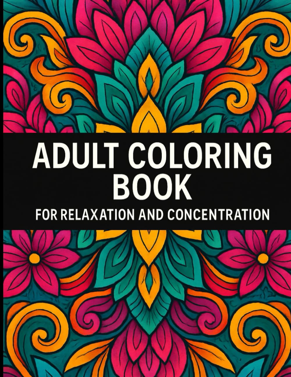 Relaxing Patterns: A Coloring Book for Focus, Calm, and Creativity: Beautiful Designs for Stress Relief, Mindfulness, and Enjoyable Coloring Sessions