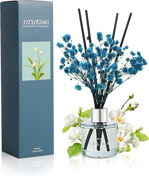 DIUFJAG Diffuseur Freesia 50ml avec 8 Bâtonnets