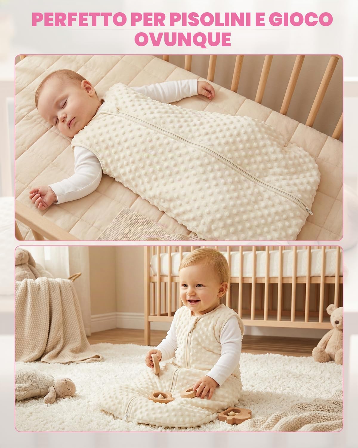 WYTbaby sacco nanna neonato in cotone, per neonati fino a 36 mesi