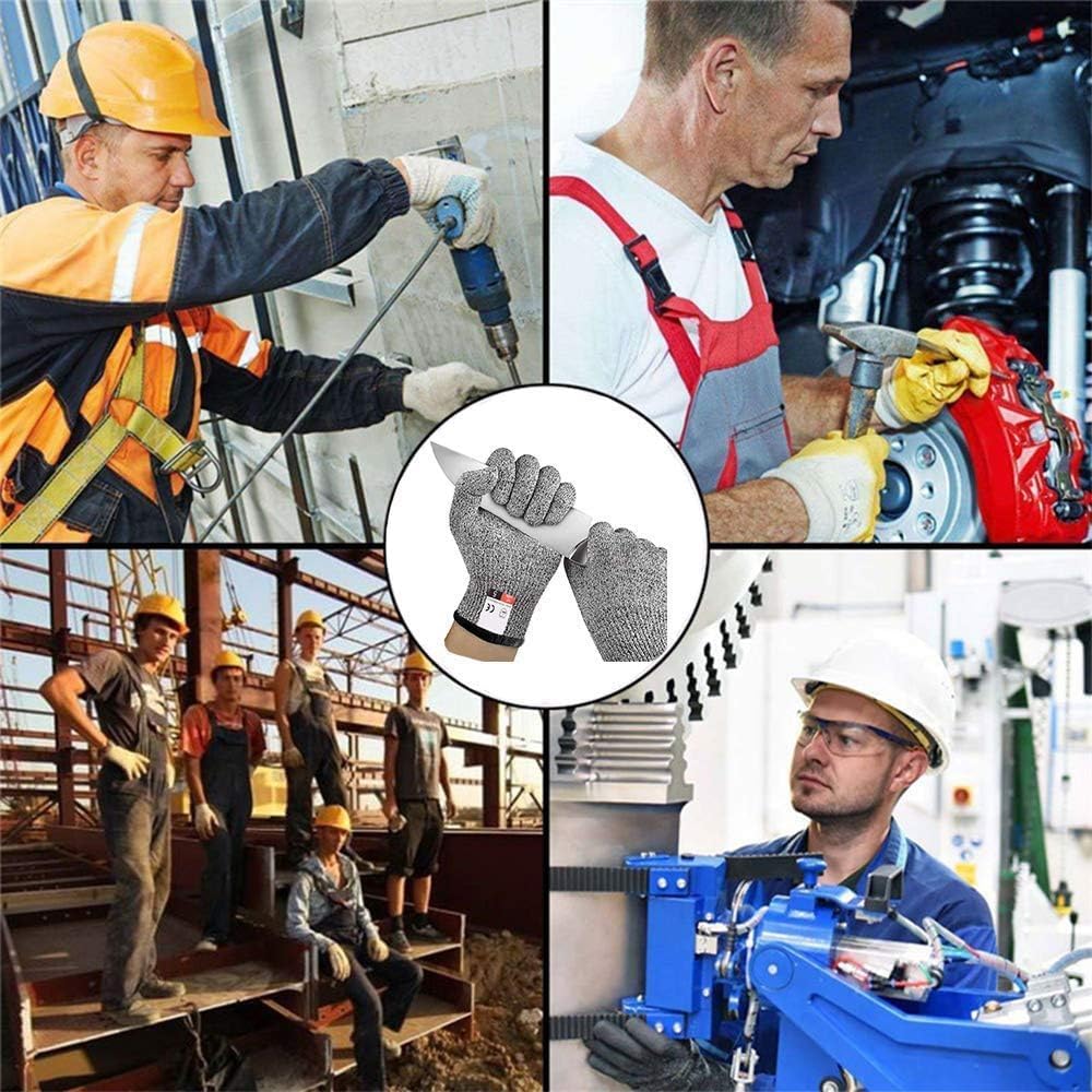 Unity Brand Safety Industrial Gloves Anti Cut Resistant Level 5 Protection With Elastic Hand Fitting Heavy Duty Working Gloves (Free Size, Grey, 1 Pair) - Image 5 thumbnail