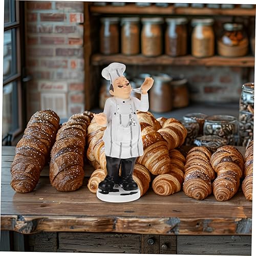 Vista 7 de BESPORTBLE Modelo de chef Adornos Italianos Decoración Estatua de Resina Estatua Decoración de Cocina Chefs Artículo Decorativo