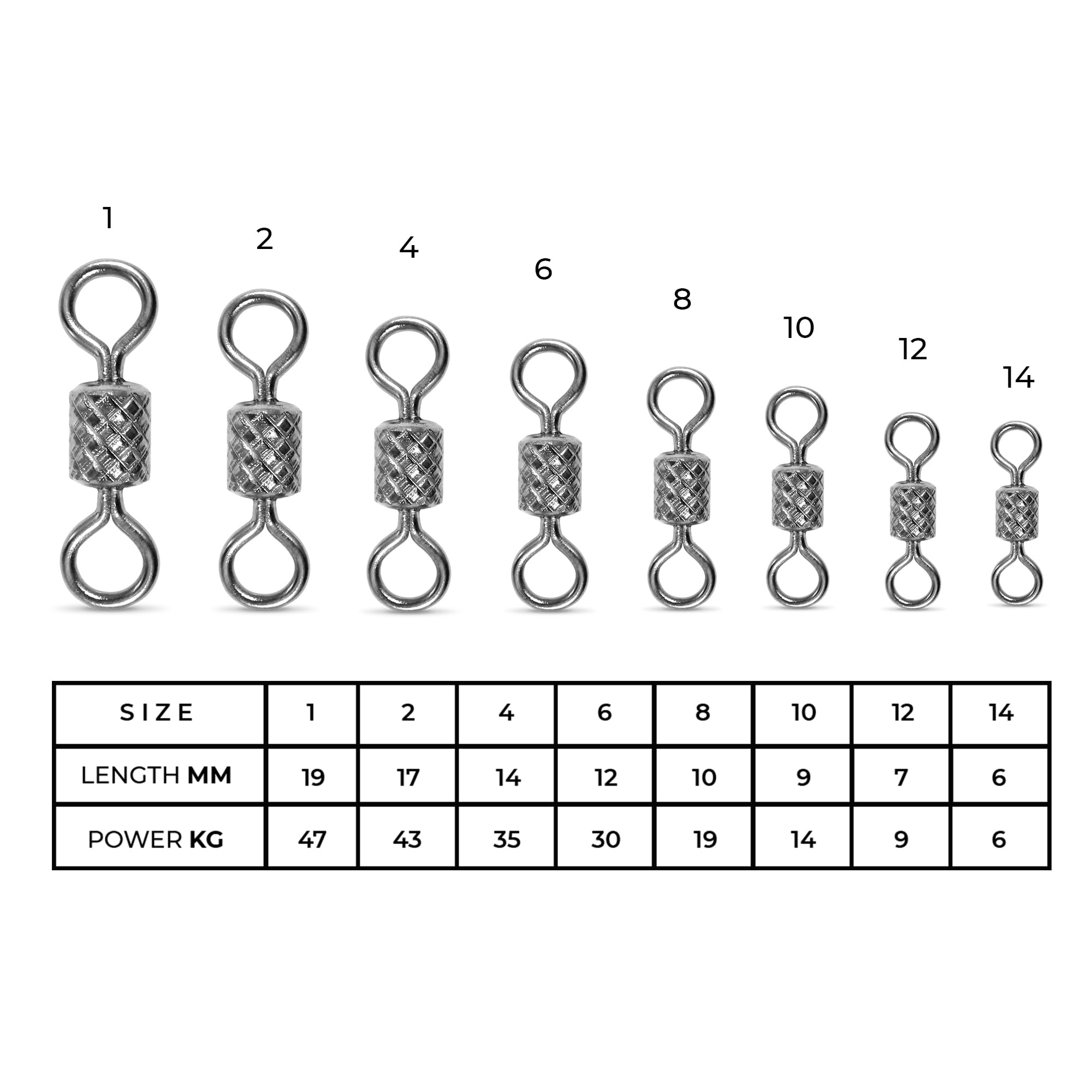 AMZfishing Lot De 20 émerillons De Pêche Power, Universels, En Acier