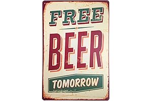 ERLOOD Drink Good Beer with Good Friends Metal Retro Vintage Tin Sign...