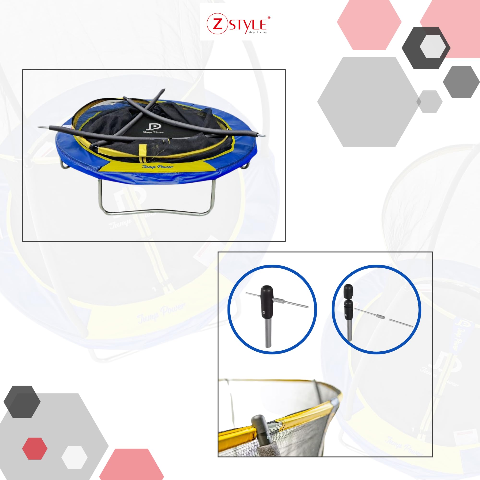 Trampolino Tappeto Elastico Per Giardino Ø 183/244 Set Completo Rete Di Sicurezza Scaletta Copertura Del Bordo Per Bambini Adulti Rotondo Sport Tempo Libero