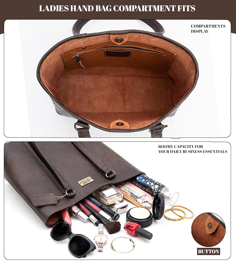 Amazon.com: Brown Women Leather Handbag Tote Shoulder Bag Amazon.com: Brown Women Leather Handbag Tote Shoulder Bag