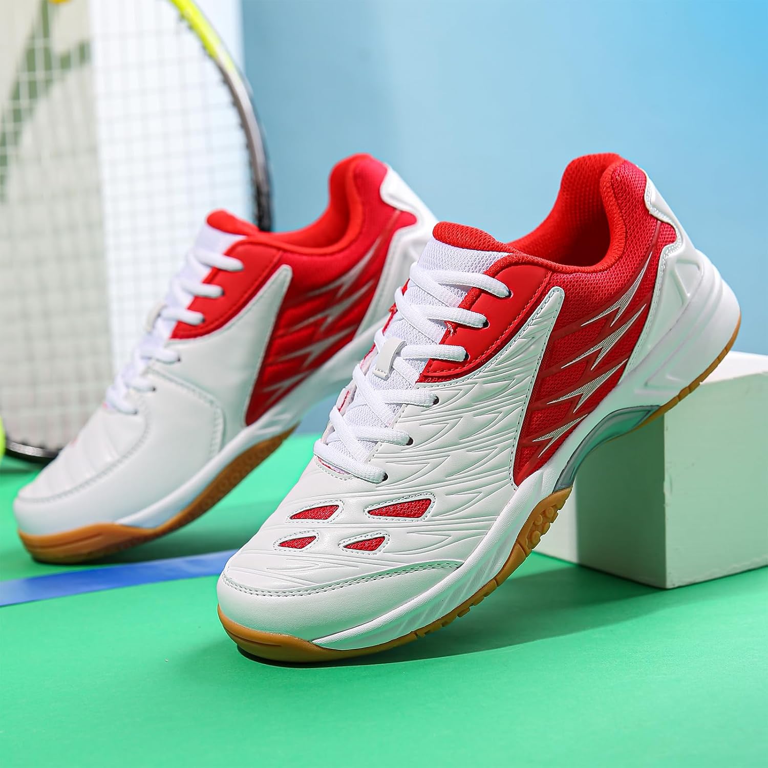 Tennis Shoes for Men & Women - Lightweight Pickleball & Badminton Shoes for Indoor Outdoor Courts, Gym Training | Arch Support, Non-Marking Rubber Sole Athletic Sneakers