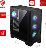 MSI MAG Forge 320R Airflow Boîtier PC Moyen Tour - ATX, Compatible avec Les GPU RTX 40, Ventilateurs ARGB, filtres à poussière magnétiques, Verre trempé, Hub de contrôle ARGB, USB Type-A 3.2 Gen 1 - 3