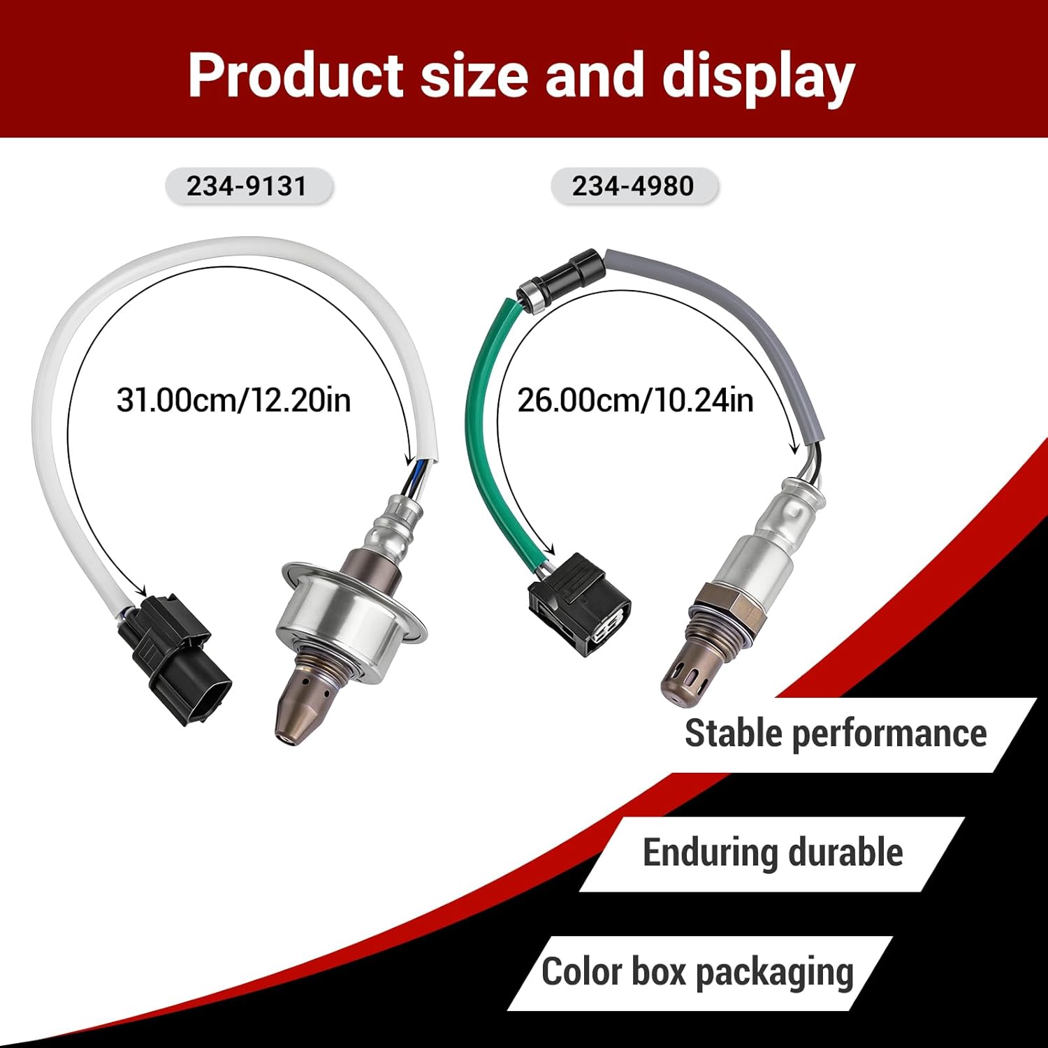 234-9131 234-4980 Oxygen O2 Sensor Compatible with Honda 2012-2019 CR-V 2013-2017 Accord 2.4L Upstream ＆ Downstream 2PCS by LOKFASISHA