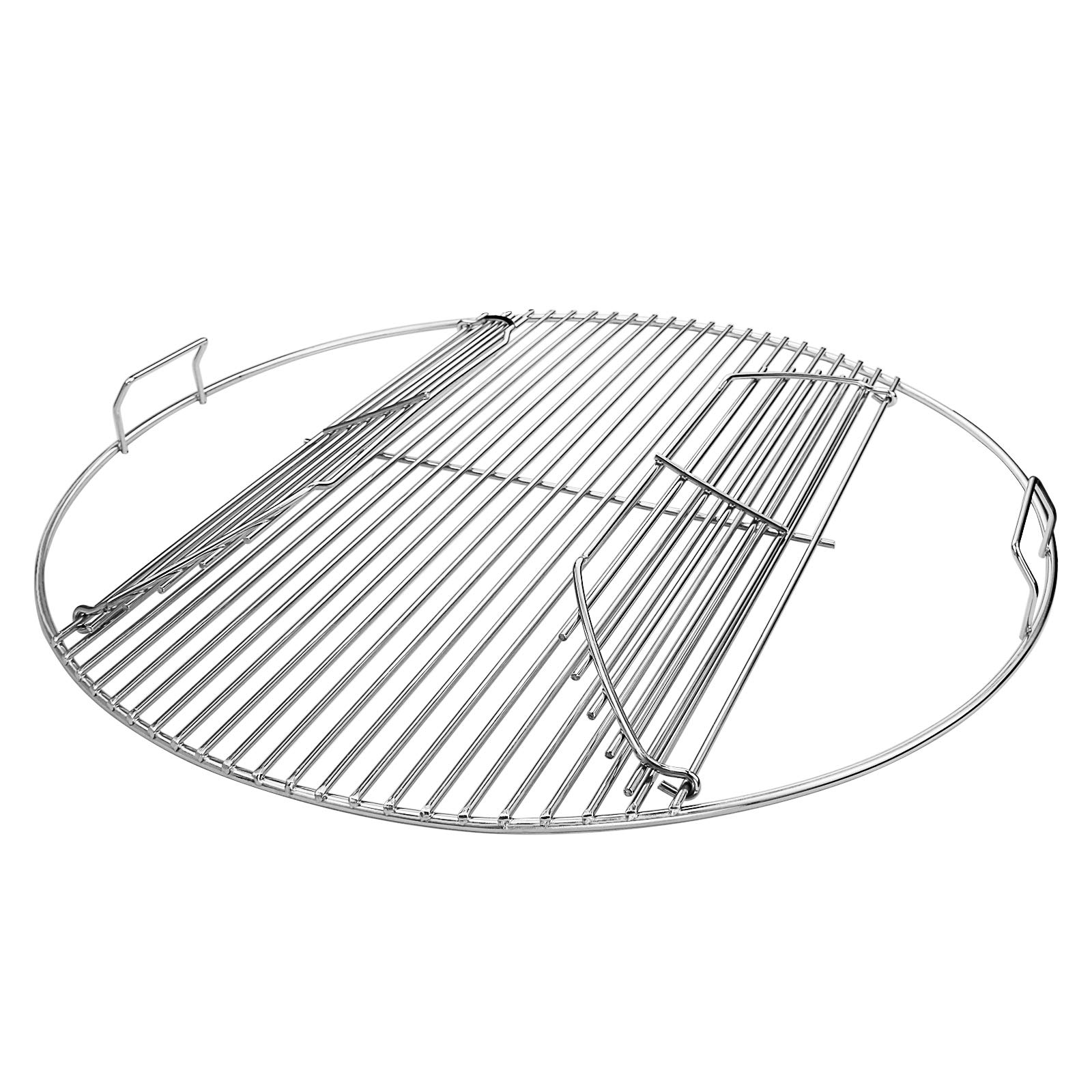 Denmay 7436 54.6cm Hinged Plated Steel Round Cooking Grate Charcoal