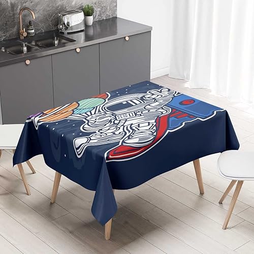 Mantel rectangular de dibujos animados para mesa, decoración de granja, 52 x 70 pulgadas