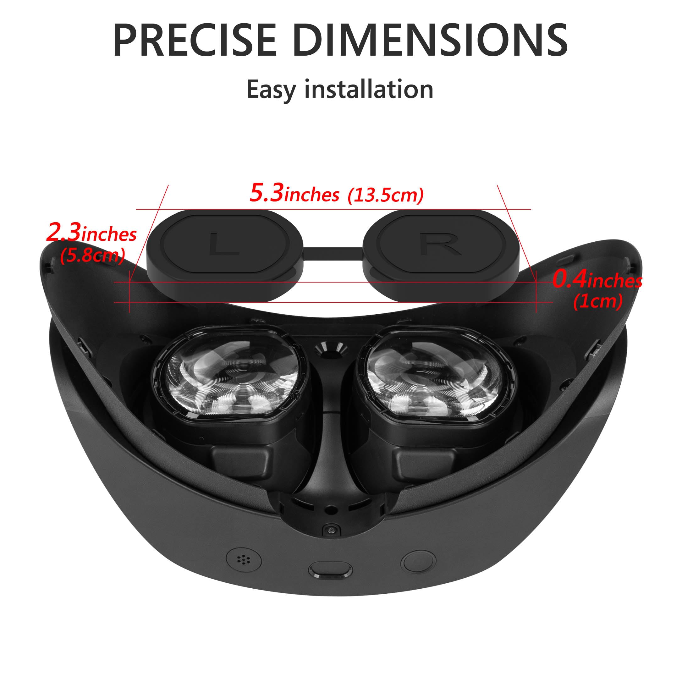Geekria Cover protettiva per obiettivo compatibile con PSVR2, protezione in silicone per PlayStation VR2, antipolvere e antigraffio (nero)