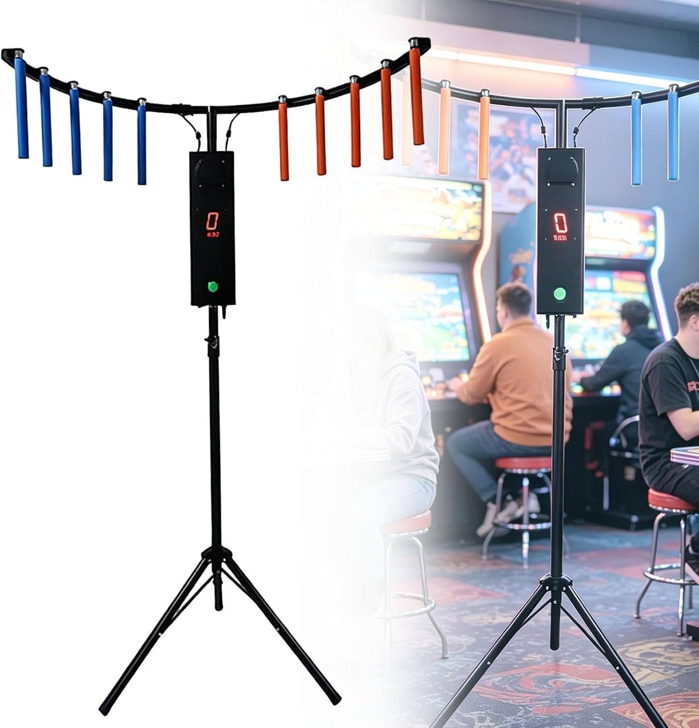 XUXIAO Catch Stick Arcade Game Machine, Reflex Stick Challenge Game, Black