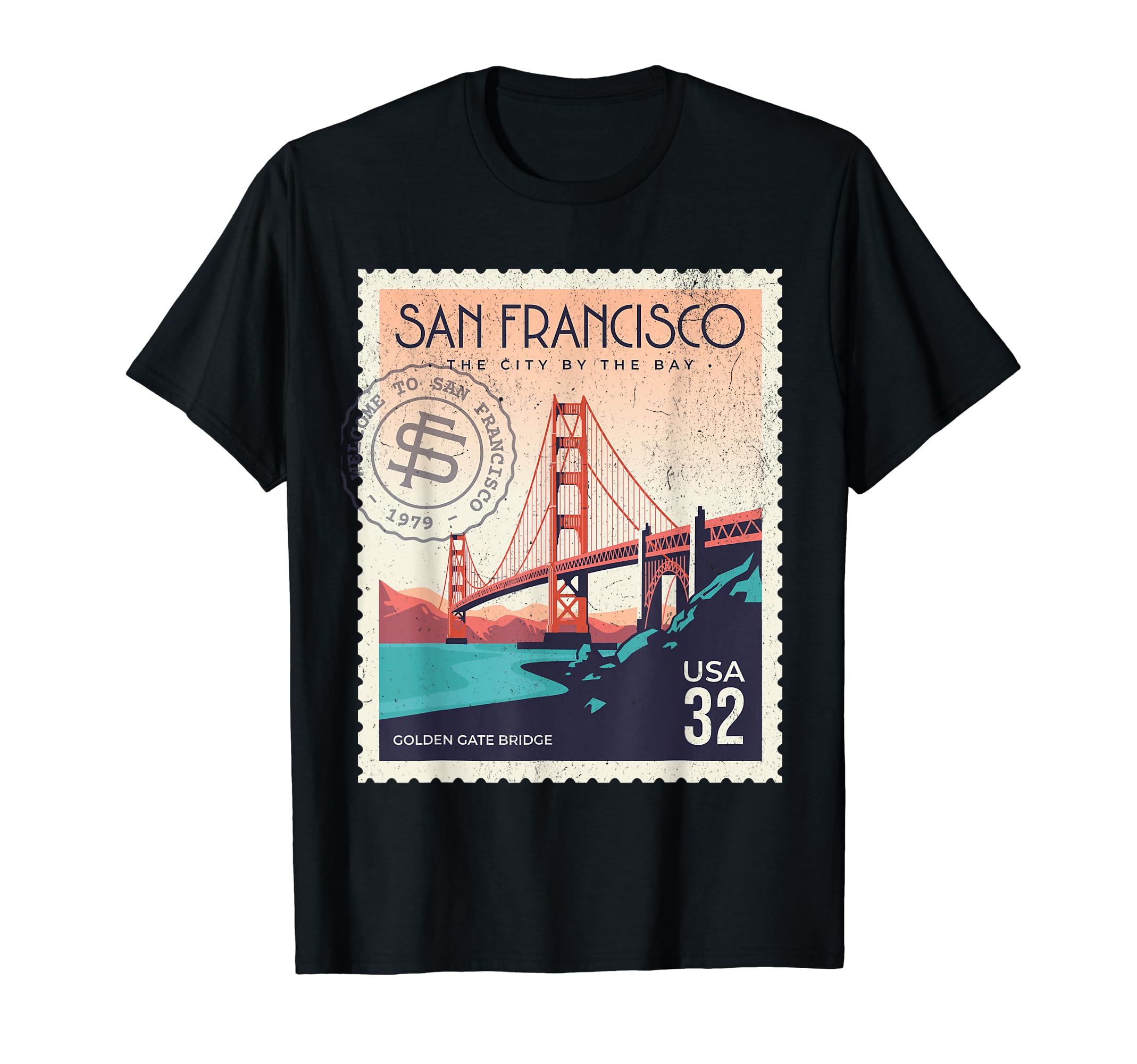 CA San Francisco Fog City PrideRetro San Francisco Golden Gate Bridge SF Traveler T-Shirt