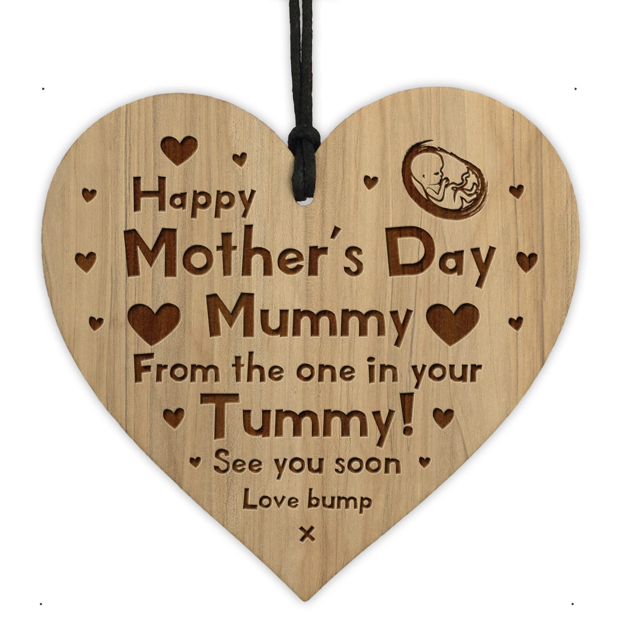 Red Ocean Mothers Day Gift From Bump Baby Engraved Mummy Gifts From Baby Bump Keepsake