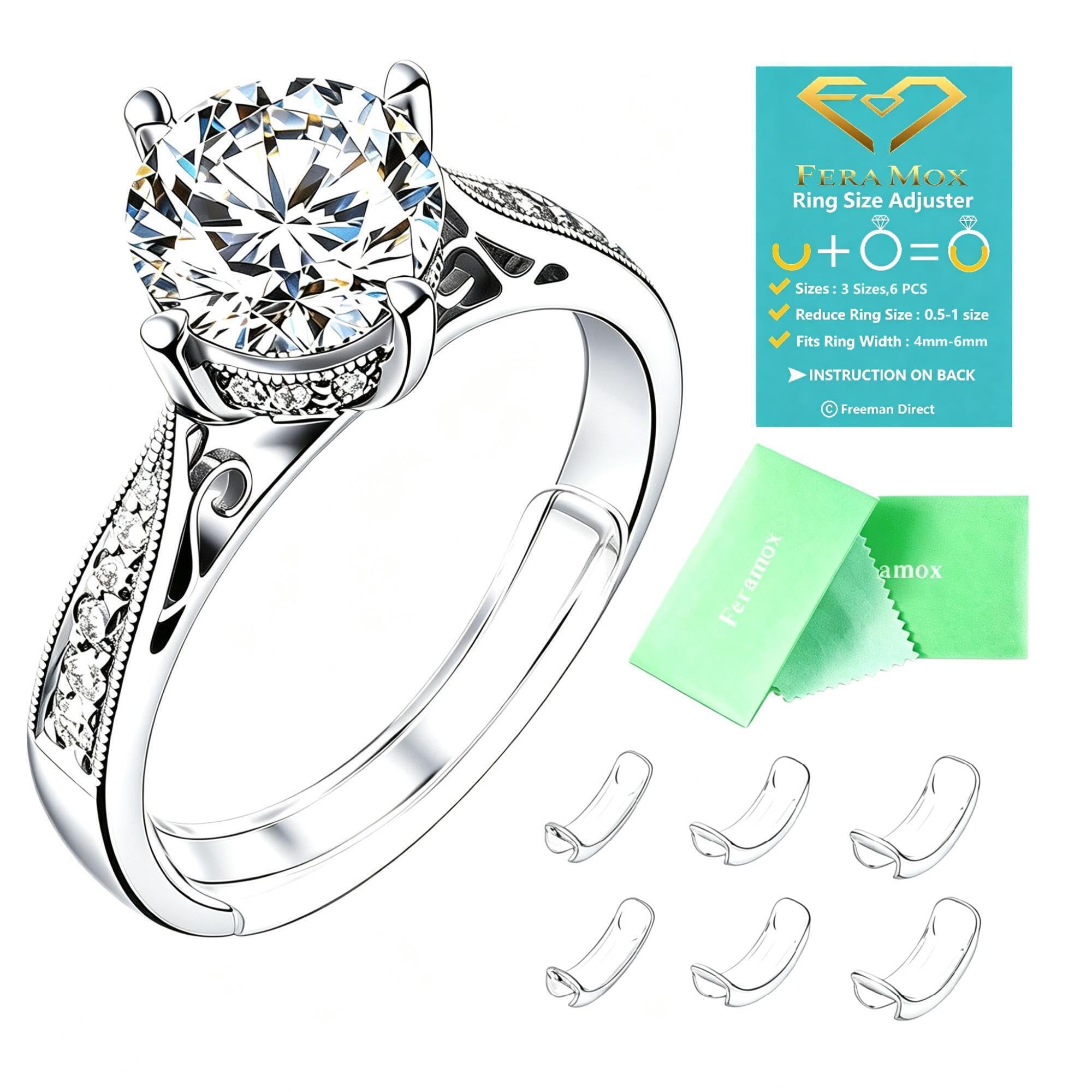 Ring Sizers for Loose Rings, Clip-on Ring Size Adjusters to Stop Spinning