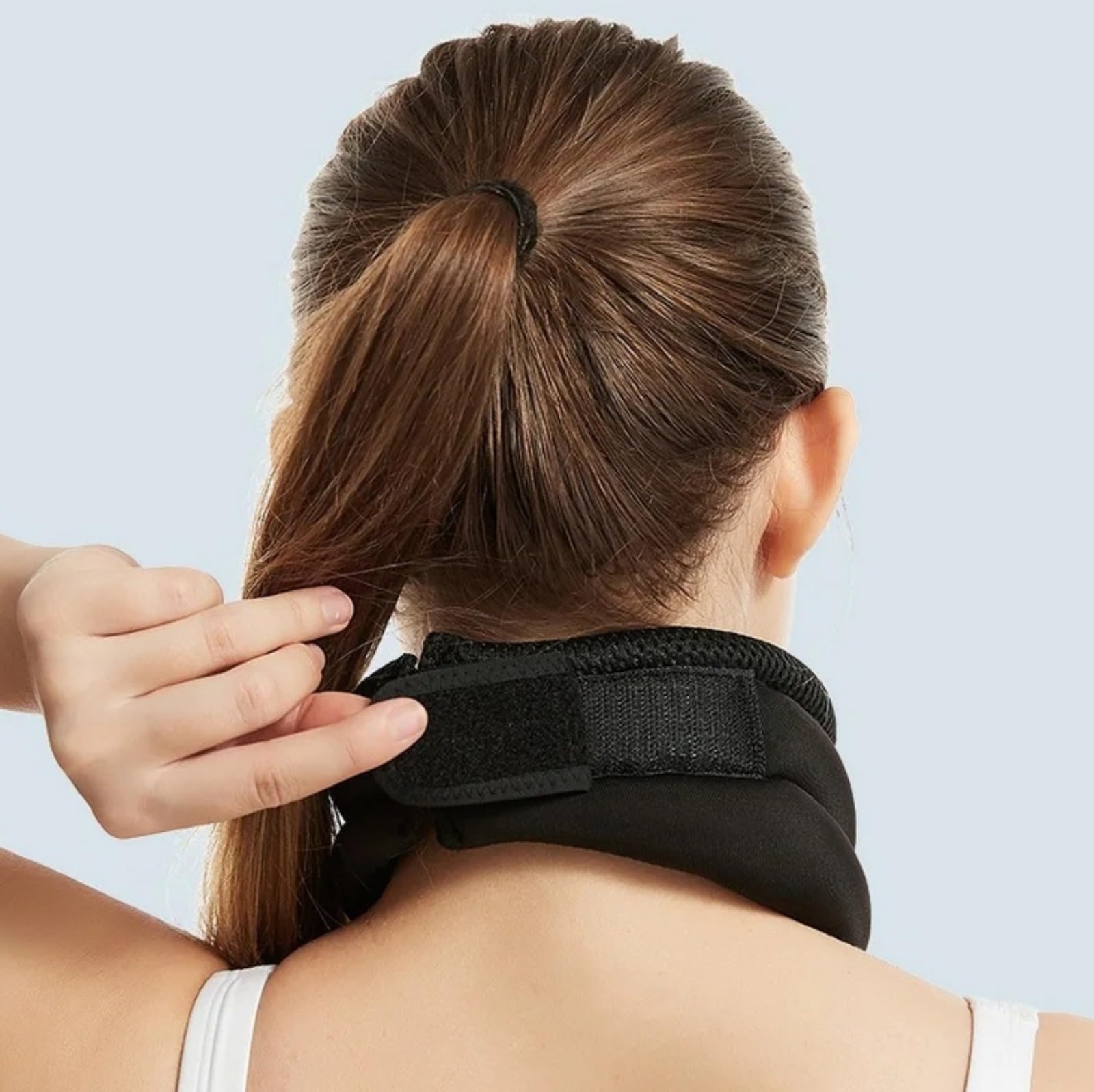 Nackenstütze gegen Nackenschmerzen und Unterstützung – Halskrause aus weichem Schaumstoff zum Schlafen-Bandagen halten die Wirbel stabil und ausgerichtet, um den Druck auf die Halswirbelsäul
