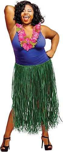Miniatura 2 de Beistle Falda Hula de rafia extra grande suministros para fiesta color verde