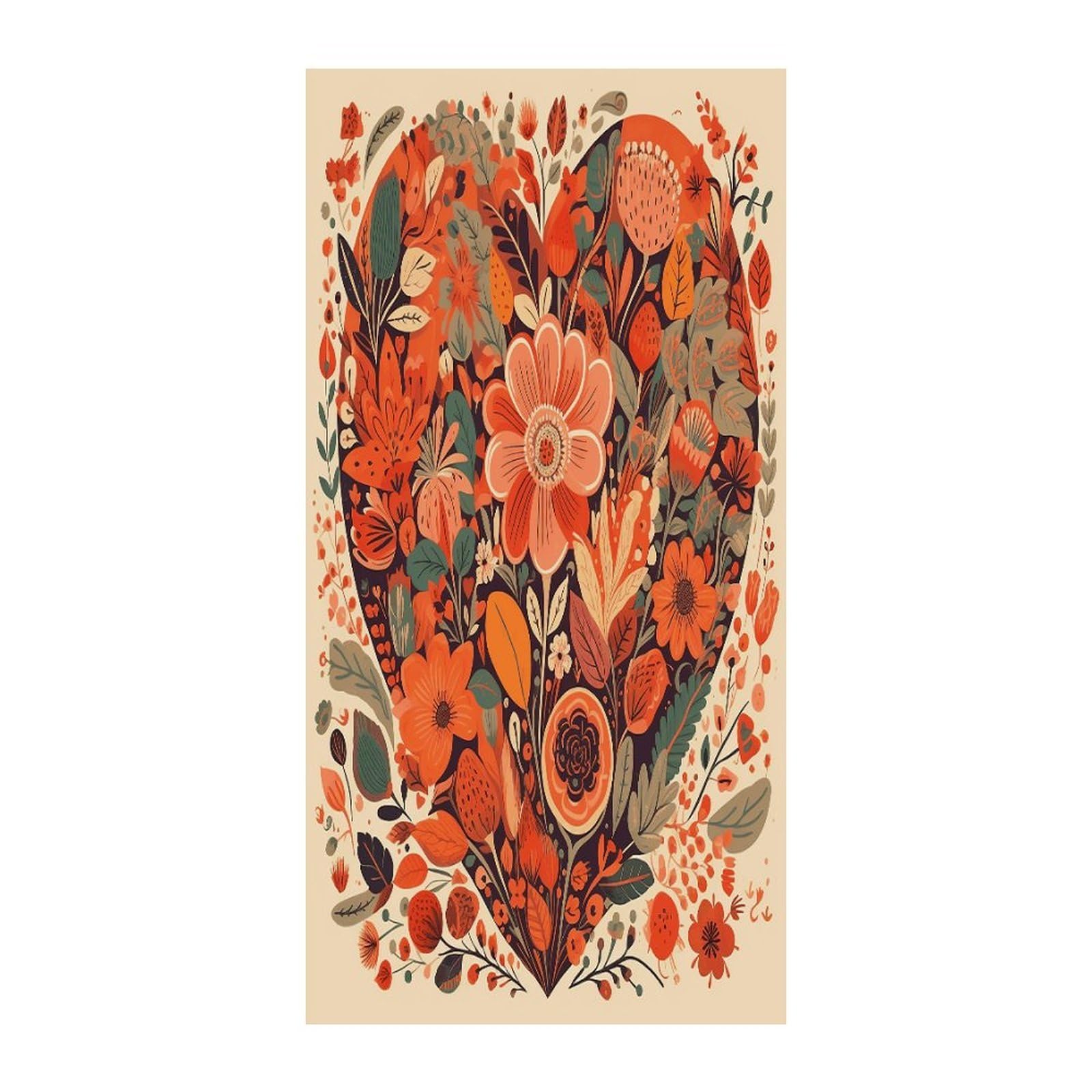 Fekiloot Style Folk Flowers Door Curtain Room Divider Curtains