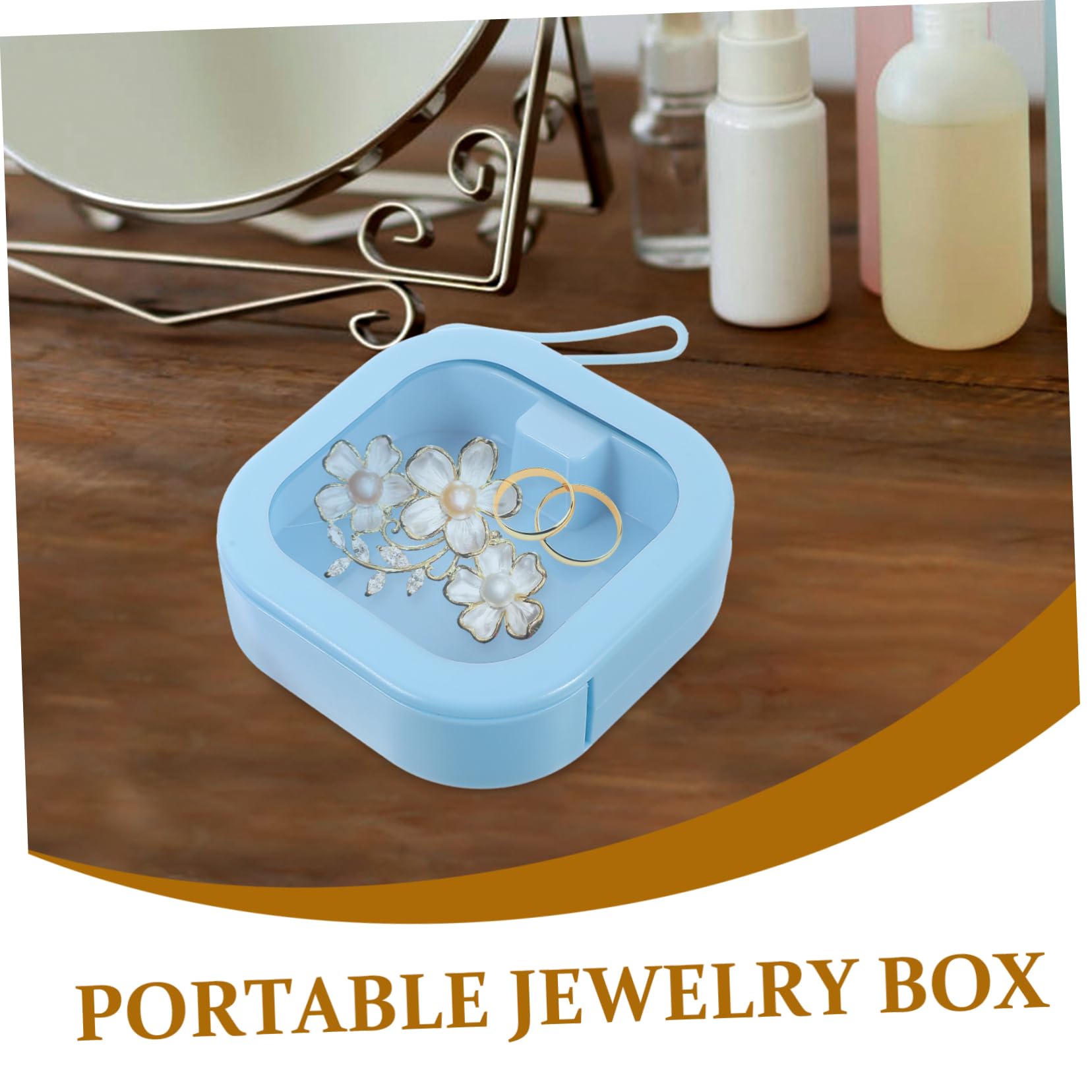 Baluue 20pièces Boîte à Bijoux Compacte Portable Pour Voyage Organisateur De Bijoux Et Accessoires De Maquillage Rose Bleu Noir