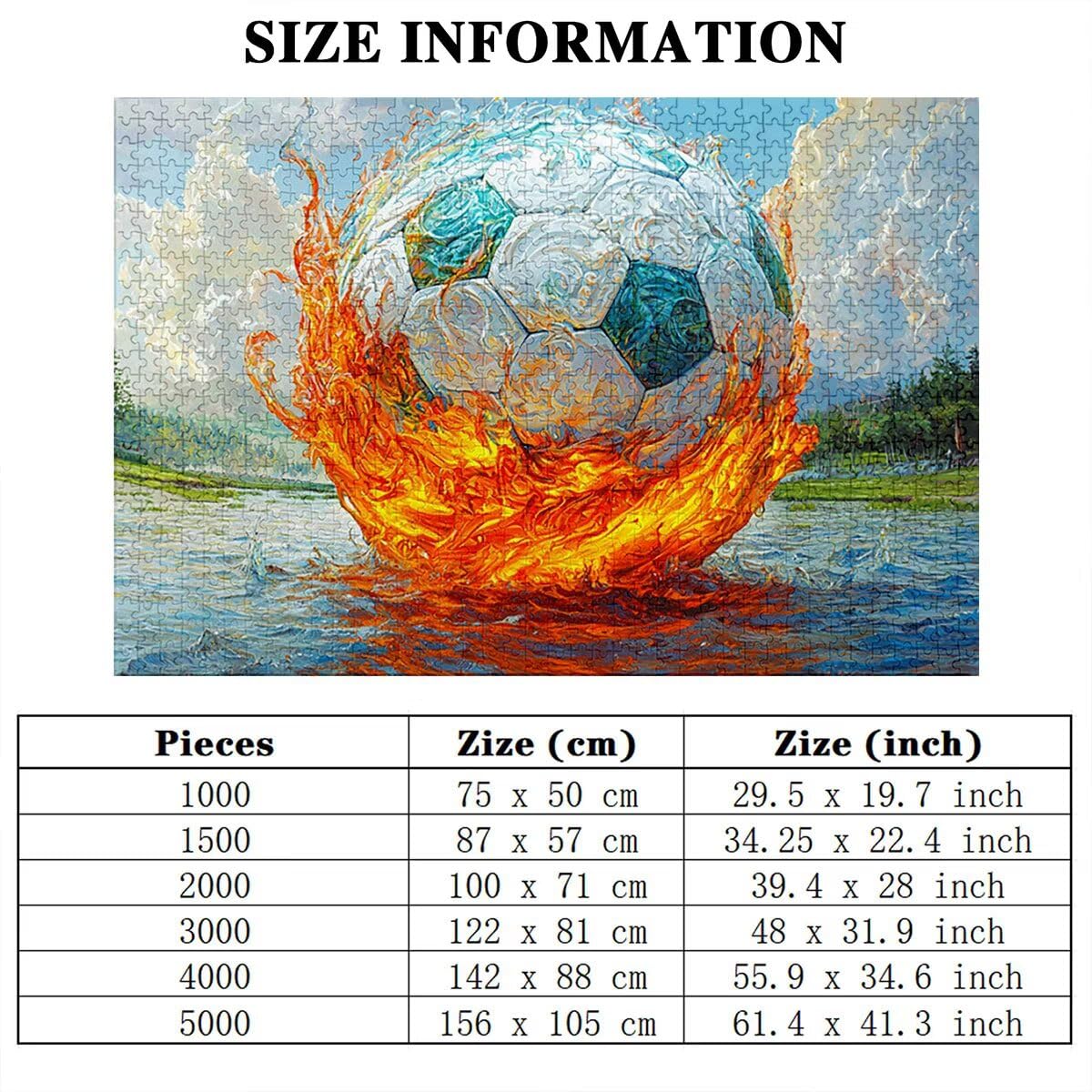 Puzzle 5000 sztuk piłki nożnej dla dorosłych, abstrakcyjne drewniane puzzle dla dorosłych, trudne drewniane łamigłówki, rodzinne gry edukacyjne, łamigłówki z pudełkiem na prezenty dekoracje do domu
