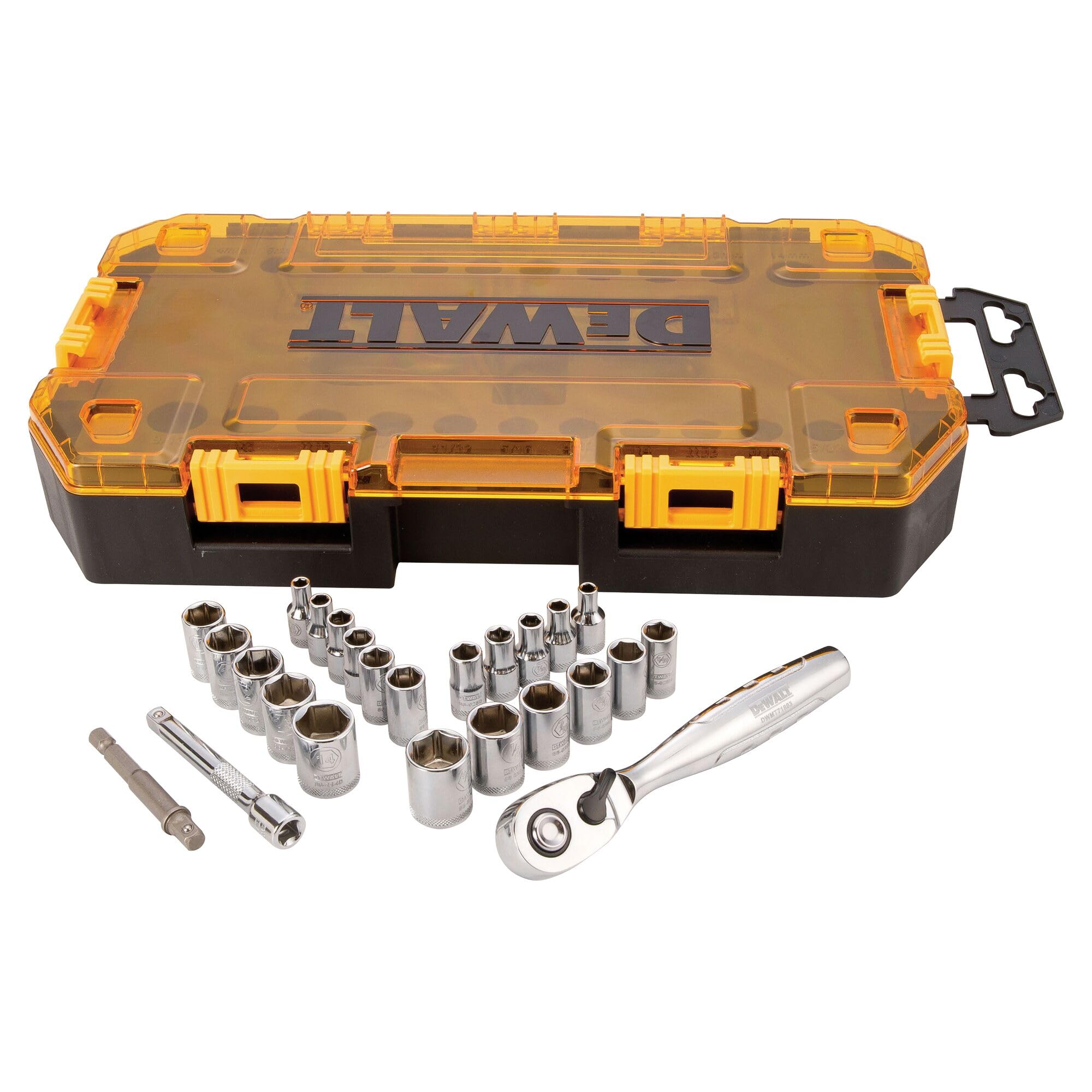 Dewalt Drive Socket Set, Sae/Metric, 1/4-Inch Drive, 25-Piece (Dwmt73805), one size
