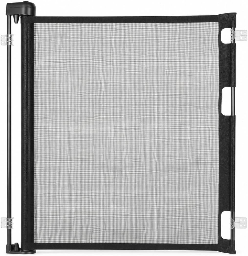 Retract-A-Gate 52 inch Black: The Original and only Made in USA Retractable Baby, Dog, & Cat Gate