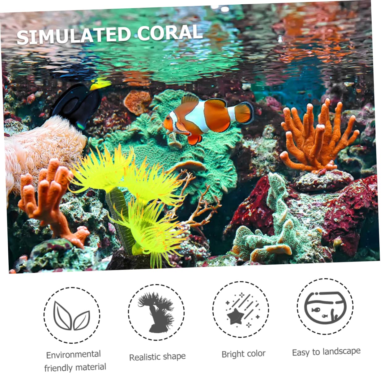 BESPORTBLE 1Pc Artificial Coral for Fish Tank Decoration Coralline Coral Yellow for Aquariums Craftsmanship Artifact