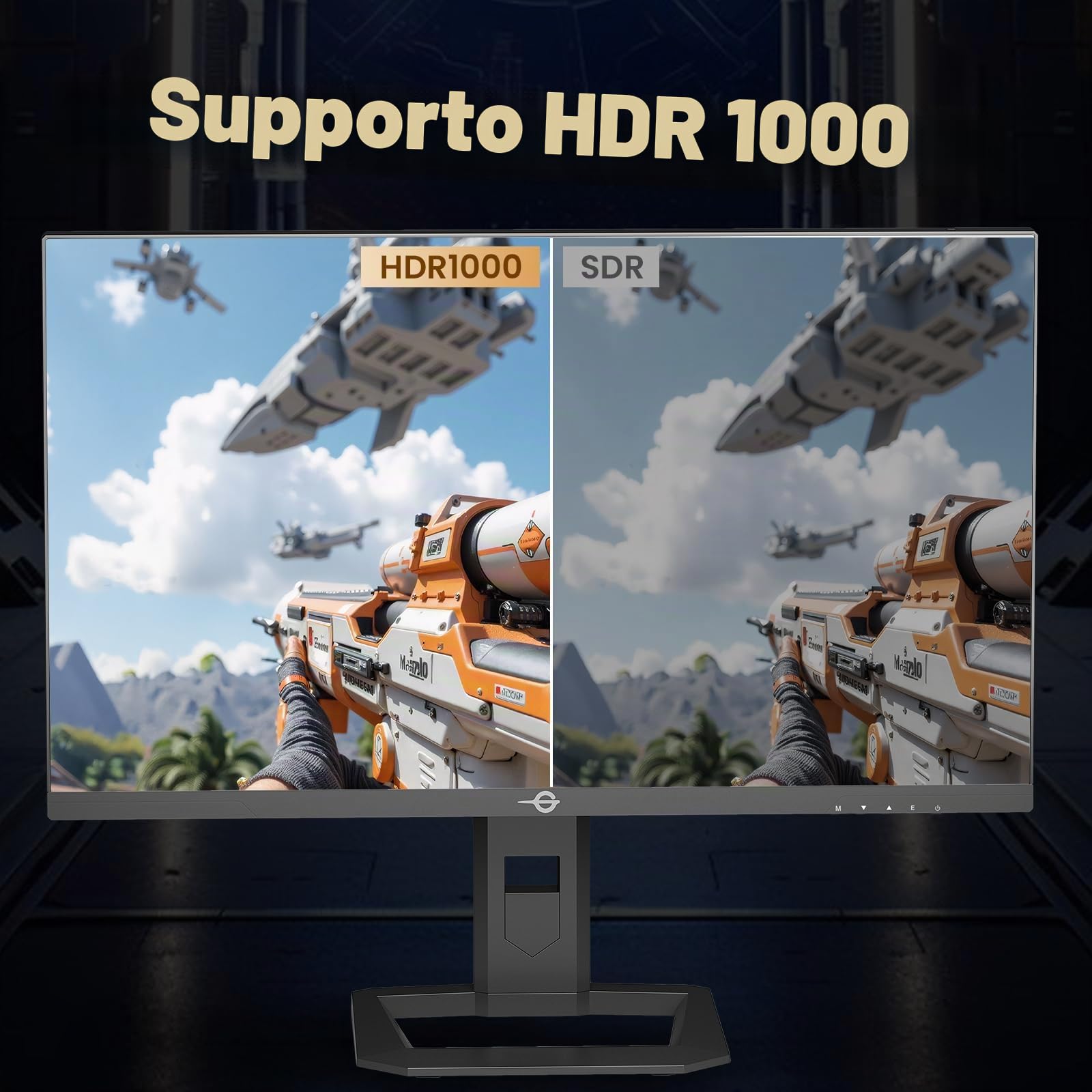 Titan Army 27'' Mini LED Schermo PC Gamer, 4K 160Hz & FHD 320Hz Monitor Gaming, HDR1000 153% sRGB DeltaE<2 10Bit, DyDs, Adaptive Sync, Altoparlanti integrati, HDMI2.1 DP 1.4 Type-C, P275MV Plus