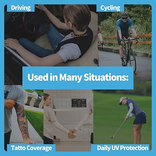 Miniatura 6 de YESLIFE Mangas de protección solar UV para hombres y mujeres, manga deportiva de enfriamiento UPF 50