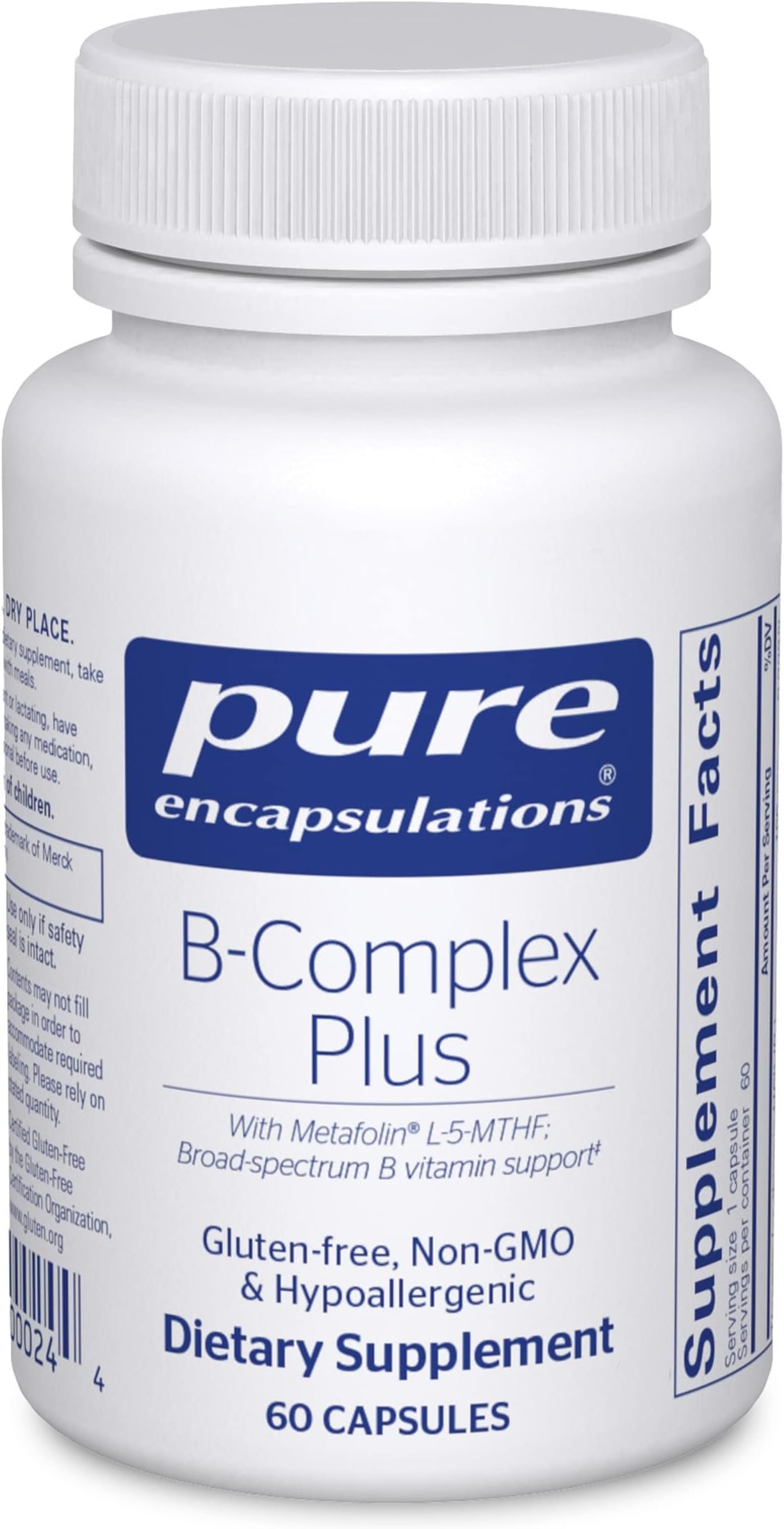 Pure Encapsulations B-Complex Plus 60 VegiCaps