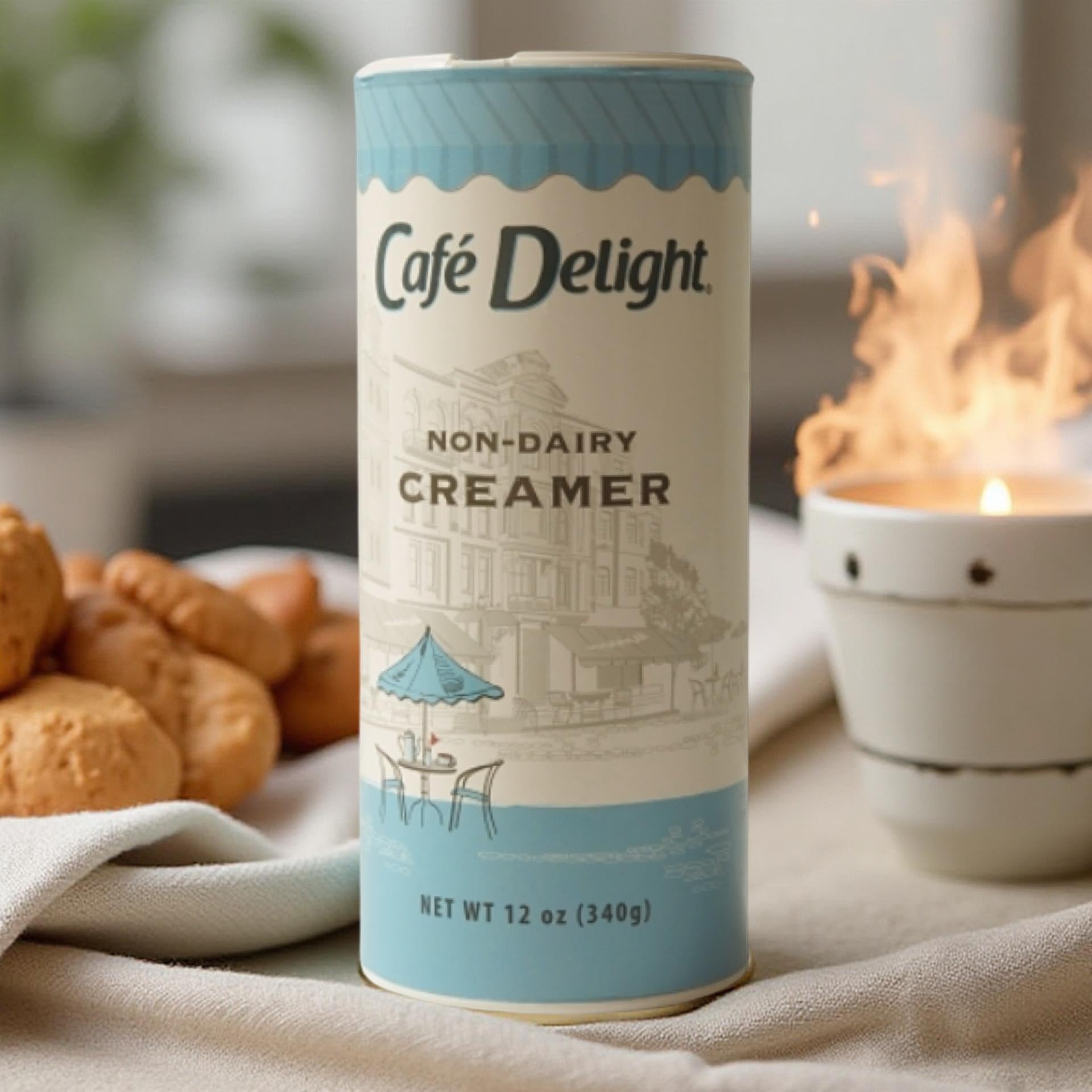 Cafe Delight Non-Dairy Creamer 12 oz Canister Pack of 24 — view 5