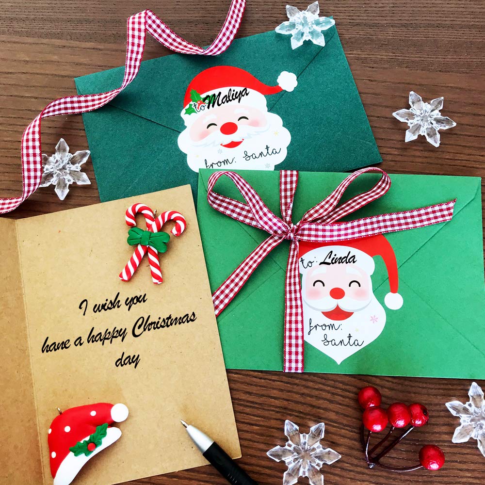 QY708-100pcs -Étiquettes Autocollantes De Noël Pour Enfants, 100 – 500