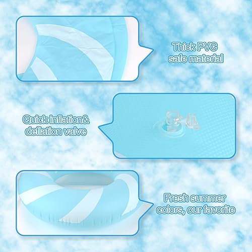 Miniatura 6 de Bestrip Pool Floats Adult Size for Kids Age 8-12 Adults Inflatable Floats Swimming Ring Toys Beach Pool Party Lake Use