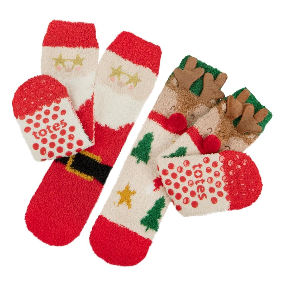 totes toasties® Childrens Super Soft Slipper Socks (Twin Pack)