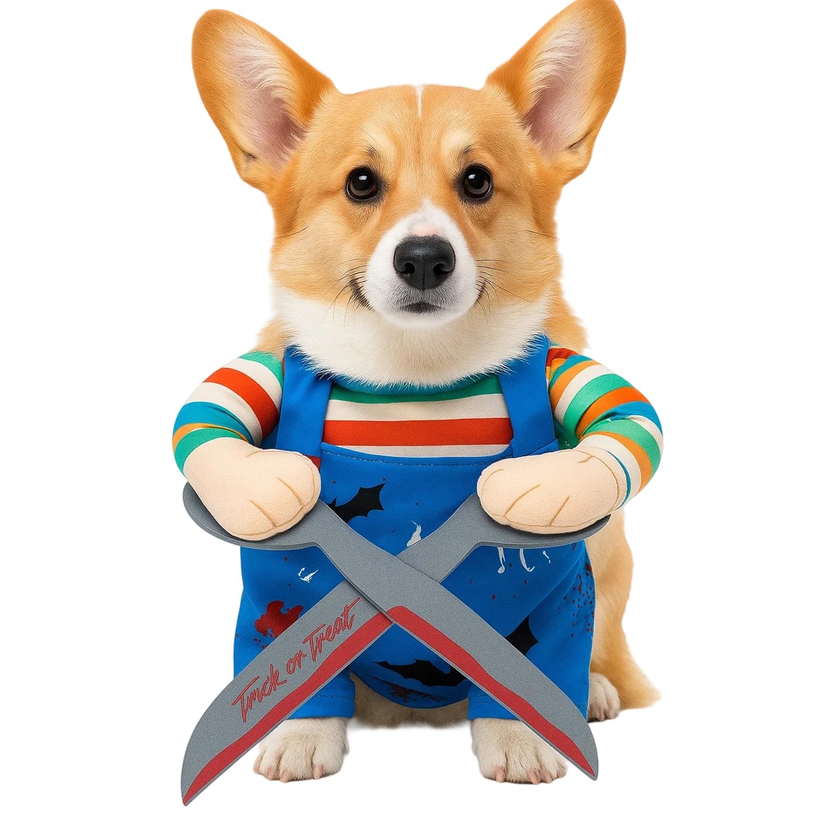 Dog Halloween Costume,Cat Halloween Costume,Adjustable Pet Funny Cosplay Cat Dog Costume for 14+ Years Old (L)