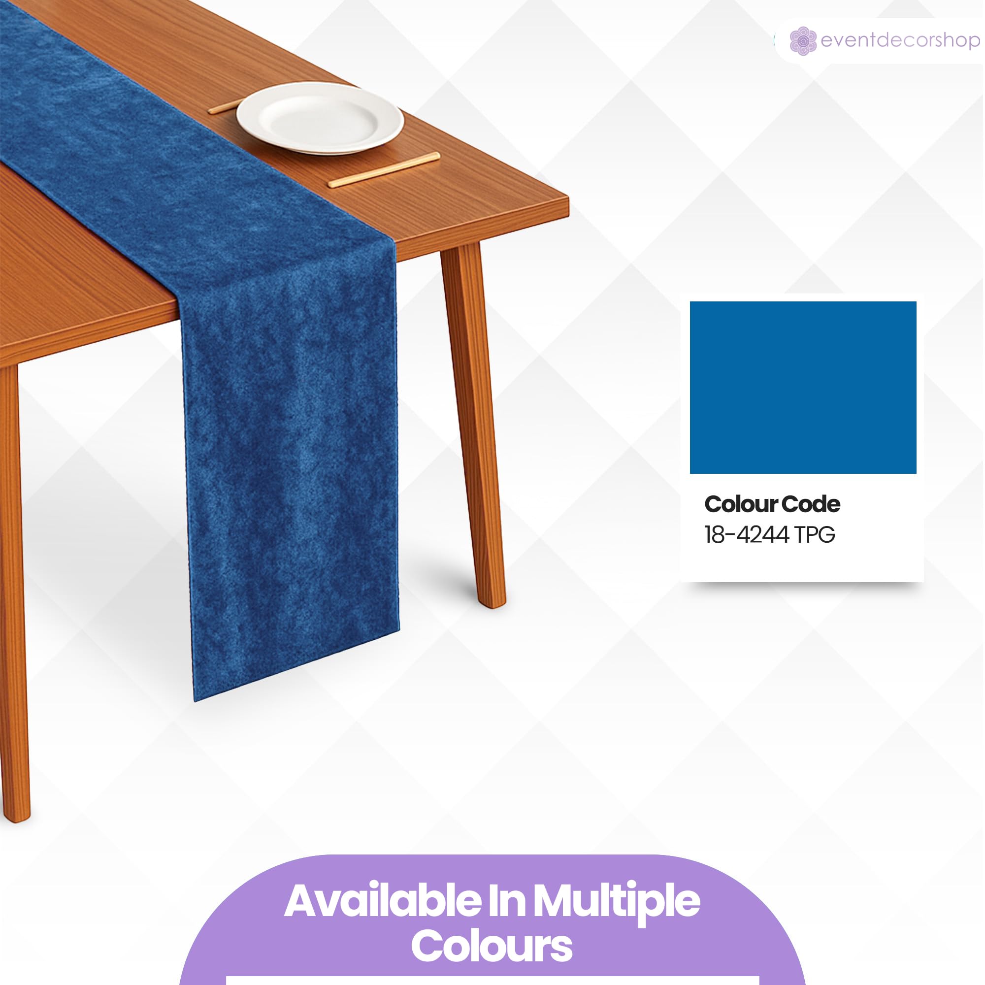 Lot de 10 chemins de table longs en velours écrasé pour fêtes et événements - Décoration de table de banquet de luxe - 33 x 274 cm - Pour mariage, printemps, Noël, maison, salle à manger