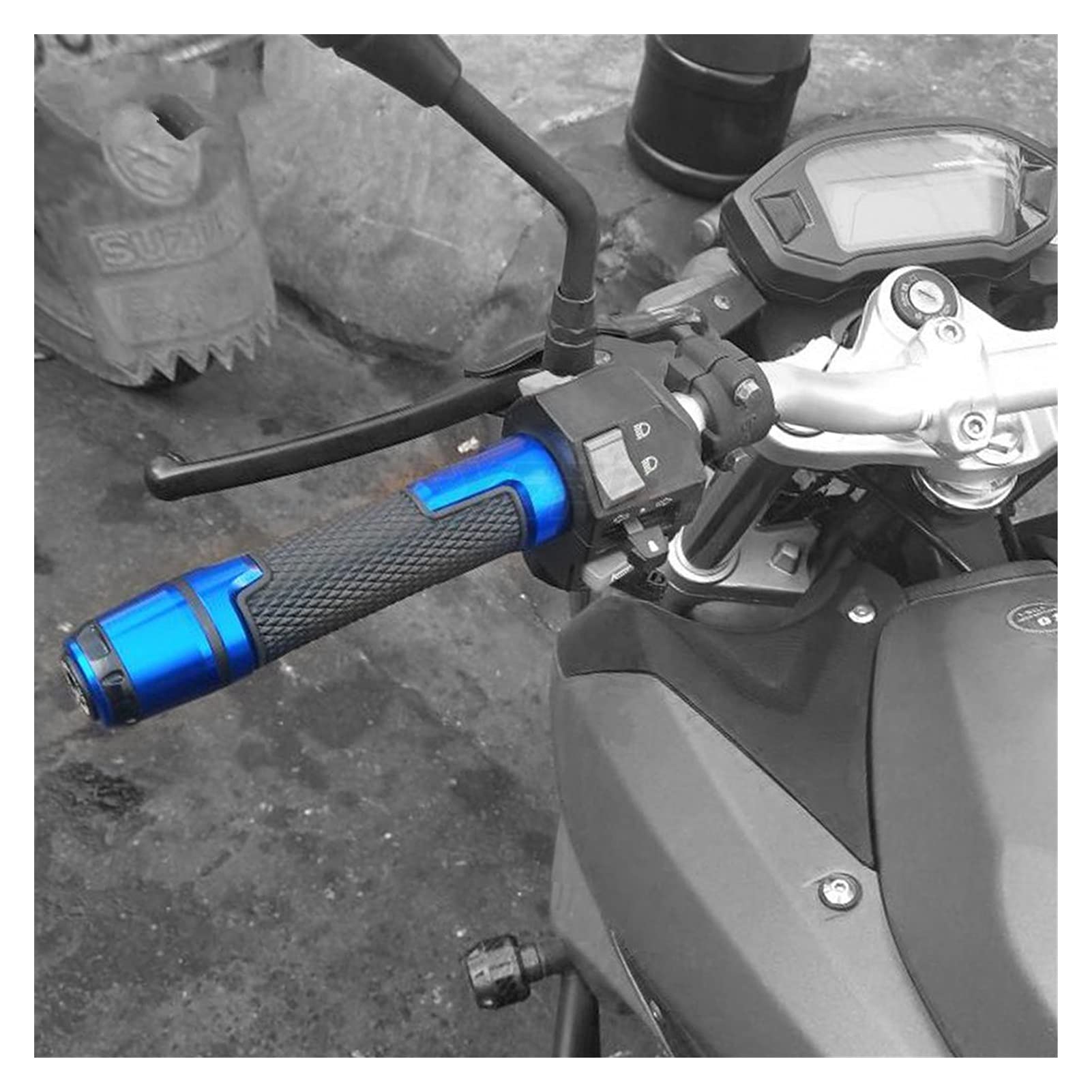 Manopole Progrip Per BMW F800ST F800 ST F 800ST 2009-2019 Moto 7/8"22mm Manopole In Gomma Per Manubrio In Alluminio Estremità Cappucci Per Manubrio (Color : 3)