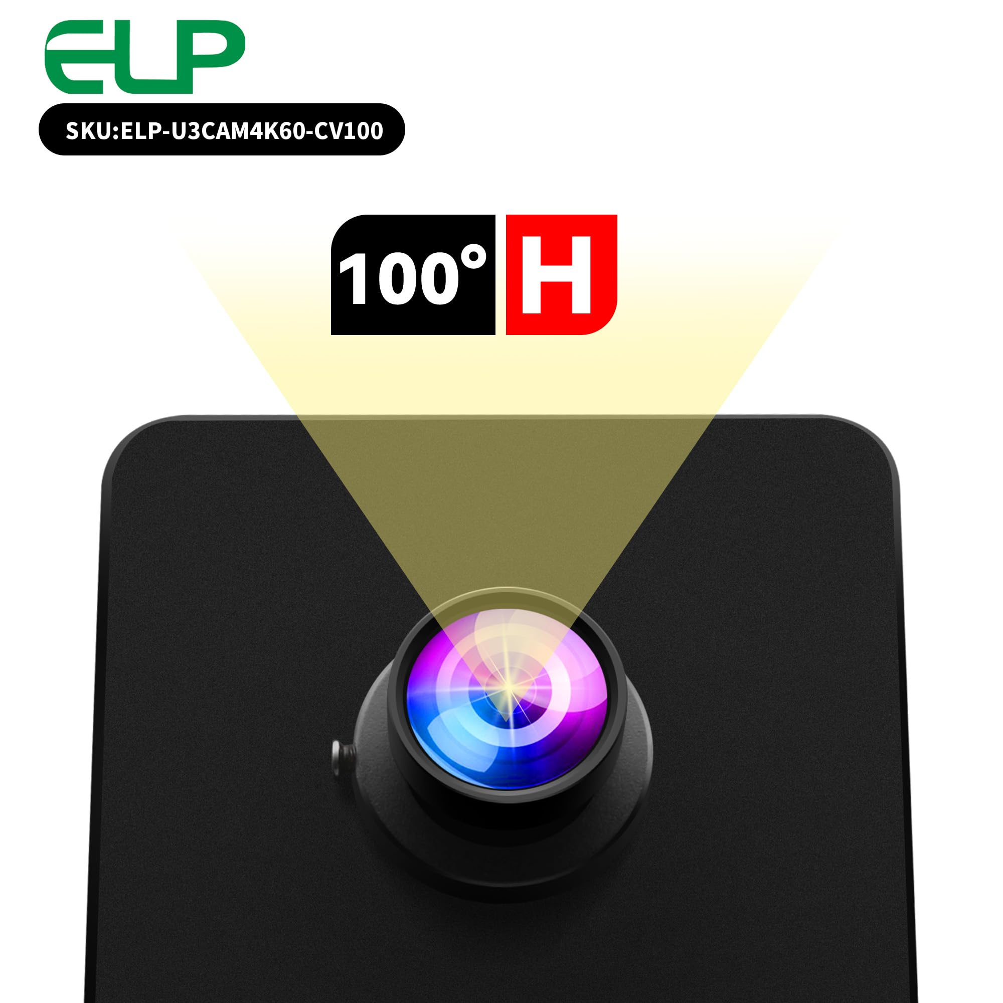 Amazon.co.jp: ELP 4K 60fps USB3.0 Webカメラ広角100°(H)ウェブカメラ