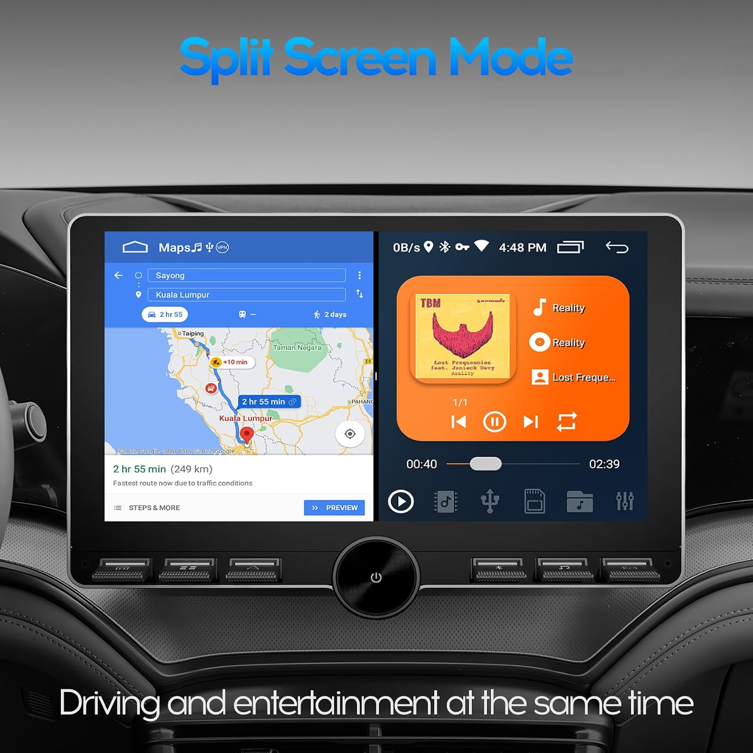 WENMENGDE Car Radio Split Screen Mode